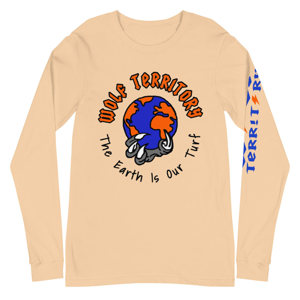 The Earth Is Our Turf, Long Sleeve Tee (Orange)