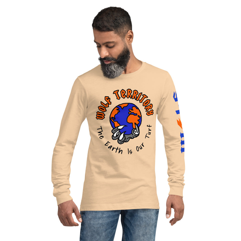 The Earth Is Our Turf, Long Sleeve Tee (Orange)
